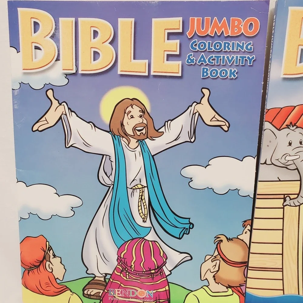 Set of 3 Bible Jumbo Coloring and Activity Books Bendon‎ Unused